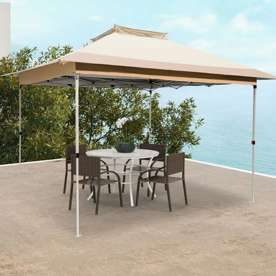 Gazebo paviljon sa mehanizmom 350x350cm Braon