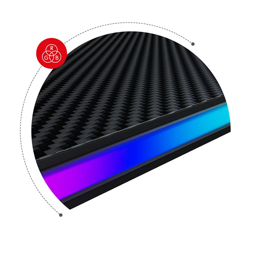 Huzaro Hero 6.0 Crni RGB Ugaoni Gaming sto 147x112 cm