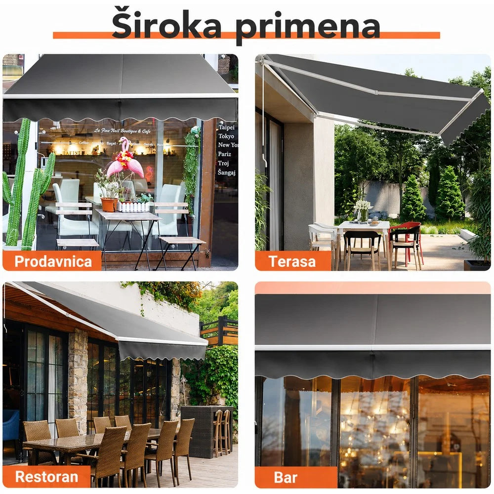 Siva tenda 300x250 cm