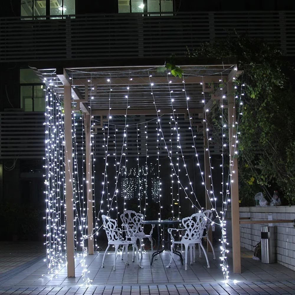 Ukrasna LED Zavesa 3x3 m Hladno Bela
