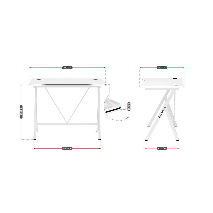 Huzaro Hero 1.4 beli gaming sto 100x50 cm