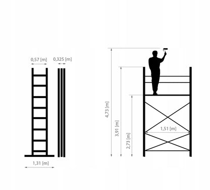 Aluminijumska Višenamenska Skela HECTOR PRO 4,8m