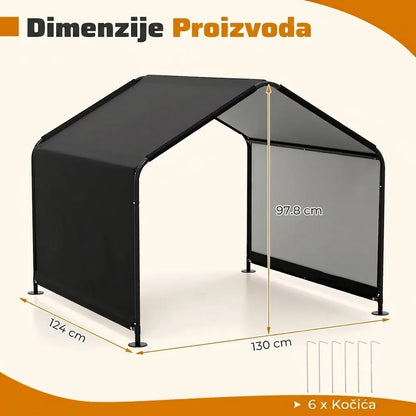 Nadstrešnica za pse sa vodootpornim krovom