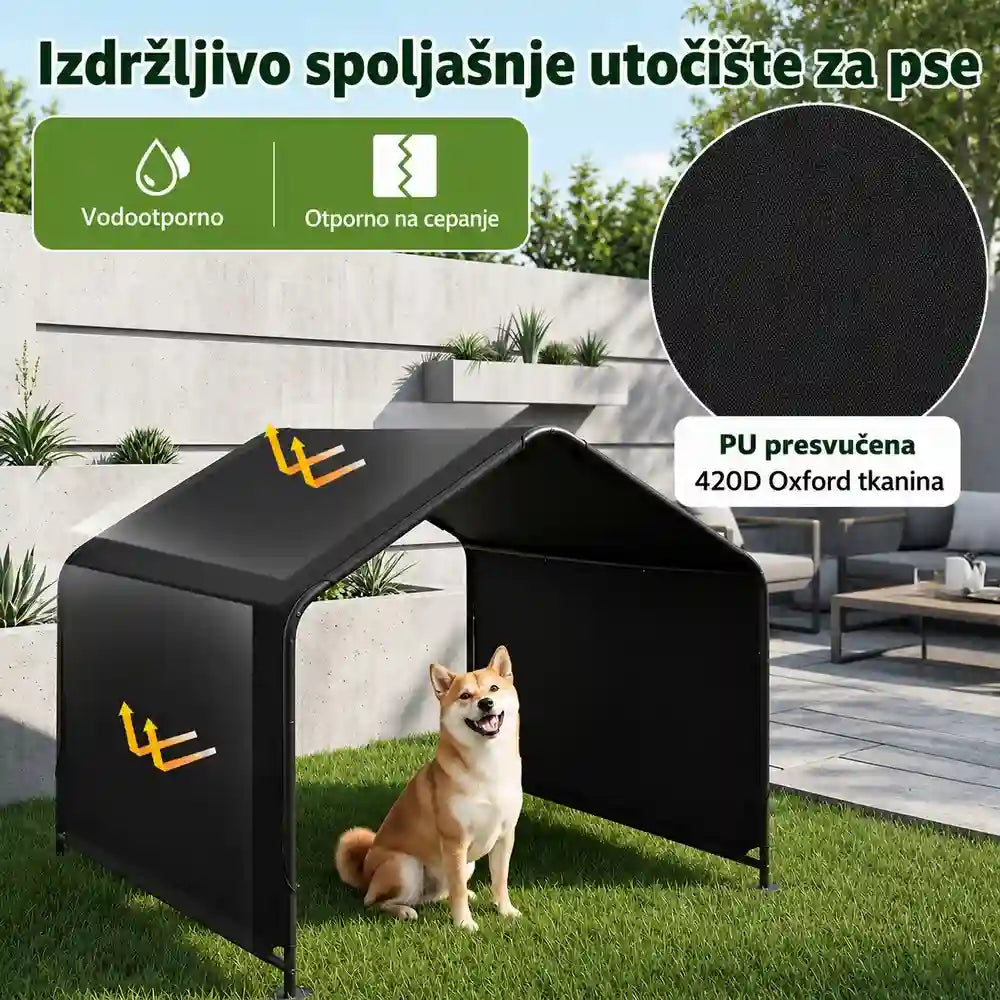 Nadstrešnica za pse sa vodootpornim krovom