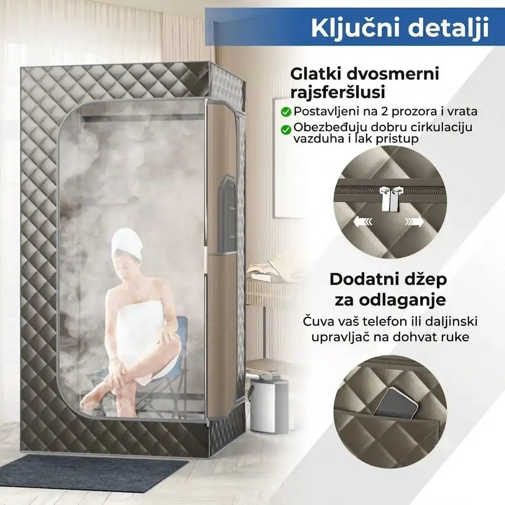 Prenosiva Parna Sauna za 1 Osobu sa Masažerom