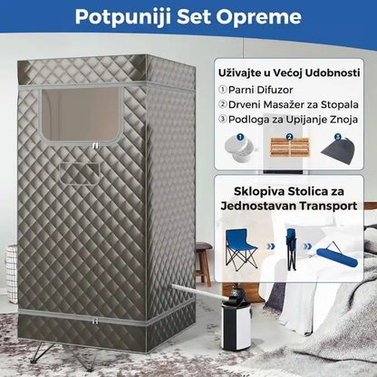 Prenosiva Parna Sauna za 1 Osobu sa Masažerom