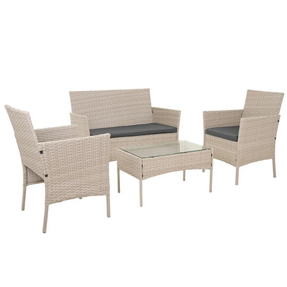 Gardlov baštenski set – dvosed, 2 fotelje i sto Bež