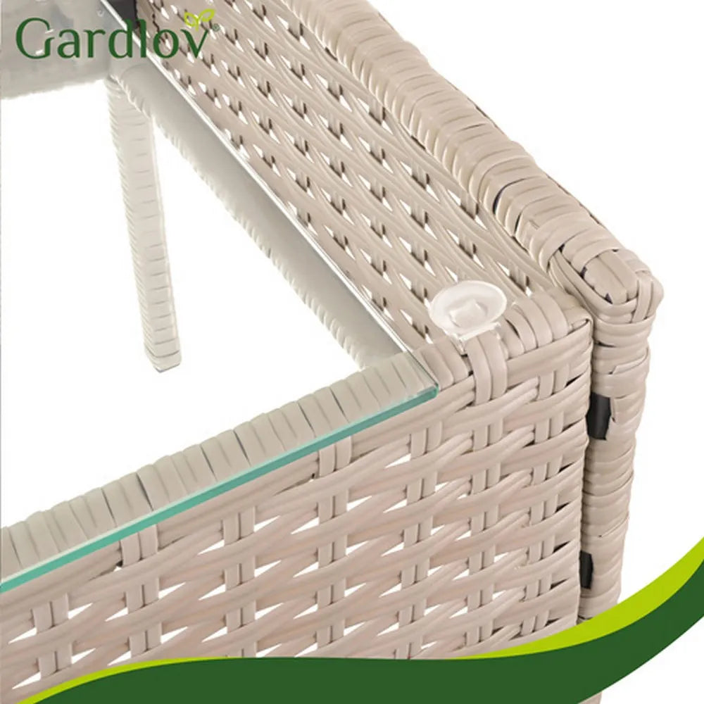 Gardlov baštenski set – dvosed, 2 fotelje i sto Bež