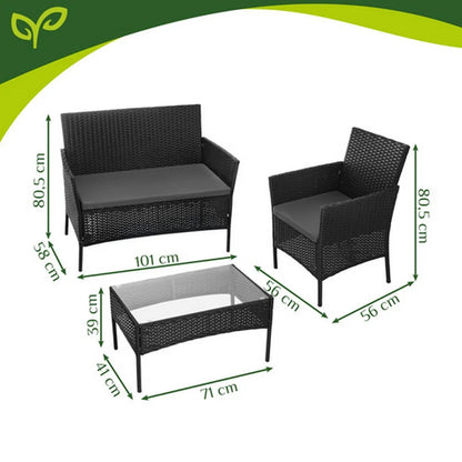 Gardlov baštenski set – dvosed, 2 fotelje i sto