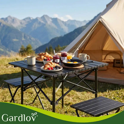 Sklopivi kamping sto GARDLOV – Nosivost 70 kg
