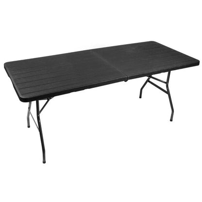 Sklopivi Plastični Sto sa Ručkom 180x74x74 cm crni