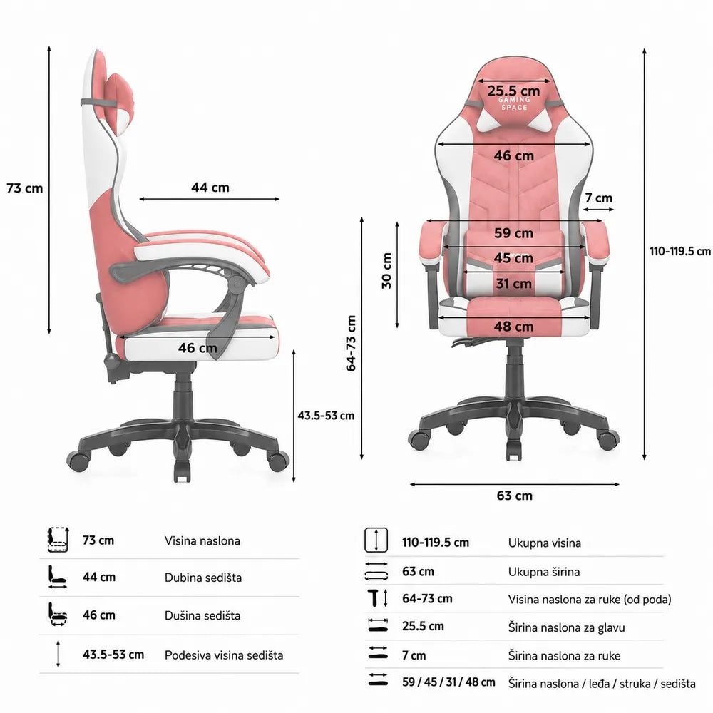 Huzaro Force 2.7 Crvena Gaming stolica