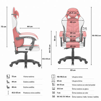 Huzaro Force 2.7 Crvena Gaming stolica