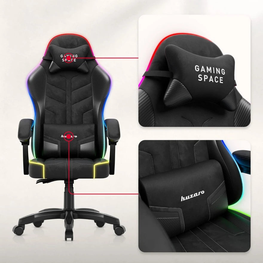 Huzaro Force 2.7 RGB Crna Gaming stolica