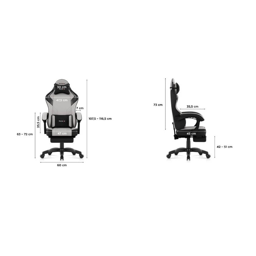 Huzaro Force 3.7 Siva Gaming stolica