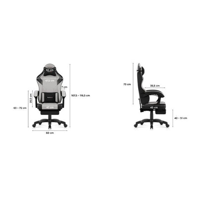 Huzaro Force 3.7 Siva Gaming stolica