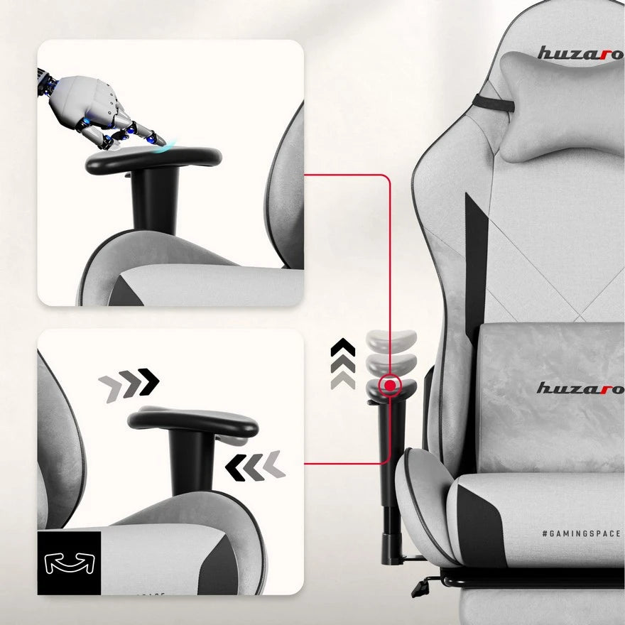 Huzaro Force 5.7 Siva Gaming stolica