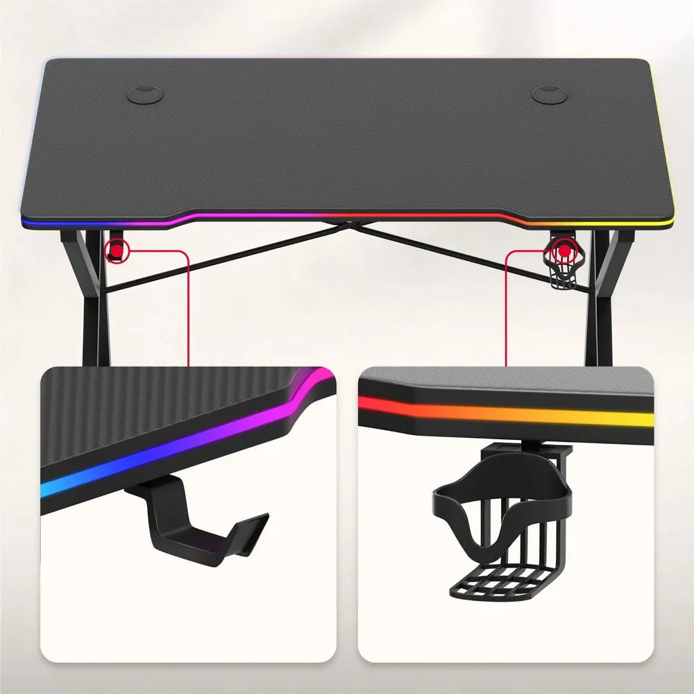 Huzaro Hero 1.7 RGB Crni Gaming sto