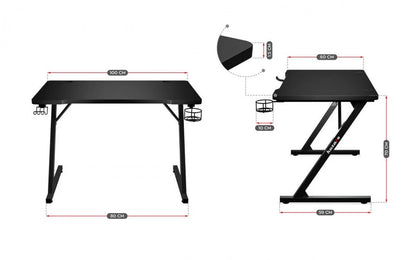 Huzaro Hero 1.8 Crni Gaming sto 100x60x70 cm