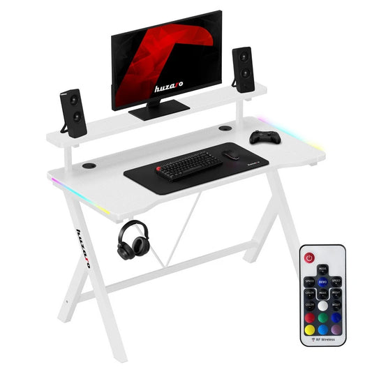 Huzaro Hero 1.9 Beli RGB Gaming sto 120x60 cm