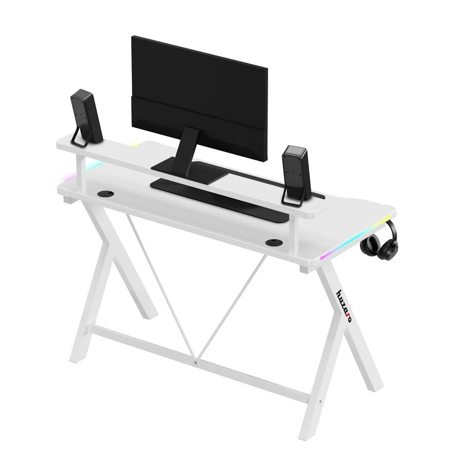 Huzaro Hero 1.9 Beli RGB Gaming sto 120x60 cm