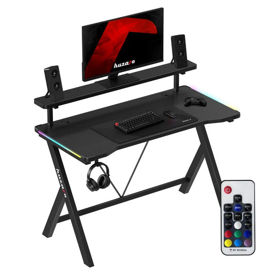 Huzaro Hero 1.9 Crni RGB Gaming sto 120x60 cm