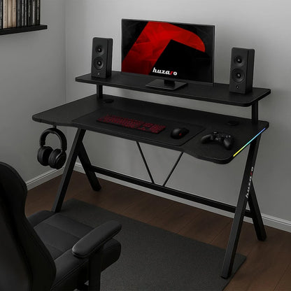 Huzaro Hero 1.9 Crni RGB Gaming sto 120x60 cm