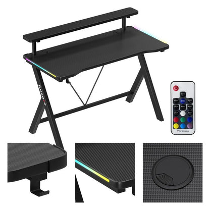 Huzaro Hero 1.9 Crni RGB Gaming sto 120x60 cm
