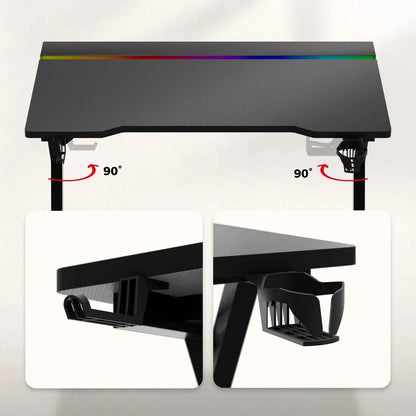 Huzaro Hero 2.4 Crni RGB Gaming sto