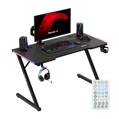 Huzaro Hero 2.5 Crni RGB Gaming sto 120x60x75 cm
