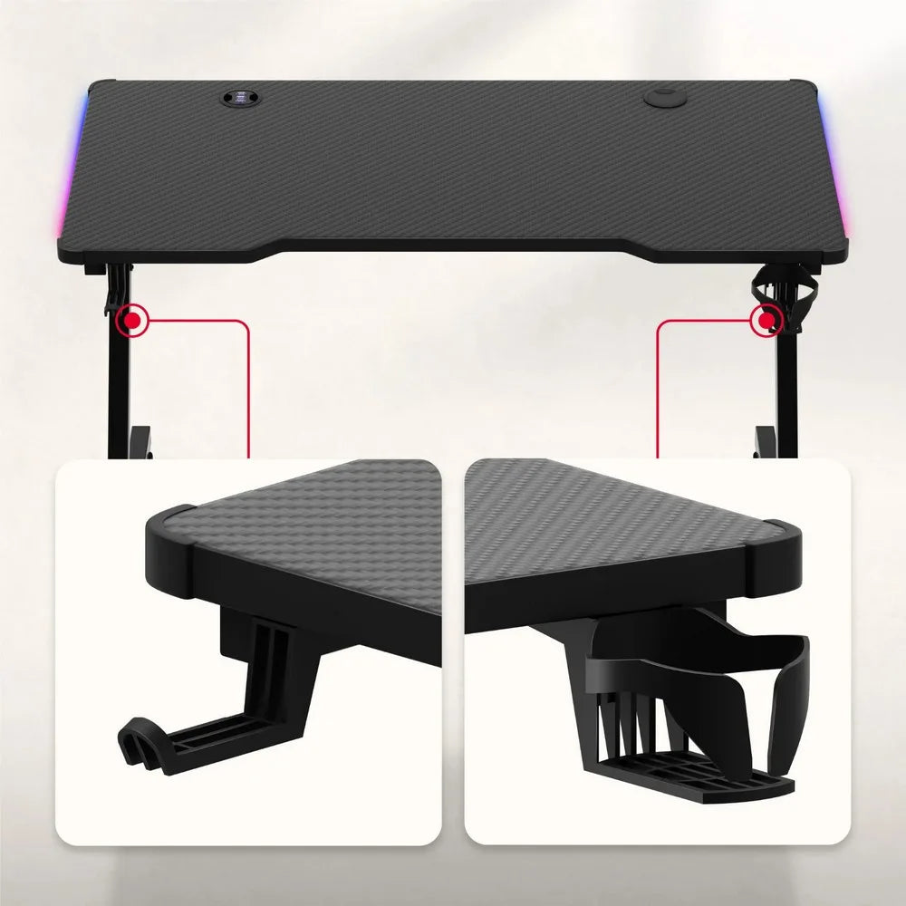 Huzaro Hero 2.5 Crni RGB Gaming sto 120x60x75 cm