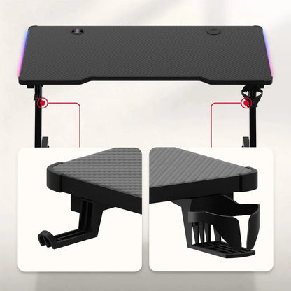 Huzaro Hero 2.5 Crni RGB Gaming sto 120x60x75 cm