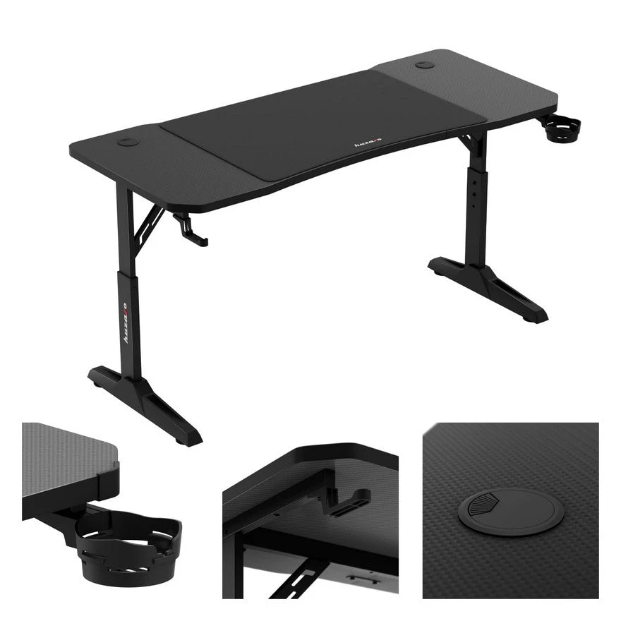 Huzaro Hero 3.6 Crni Podesivi Gaming sto 140x60 cm