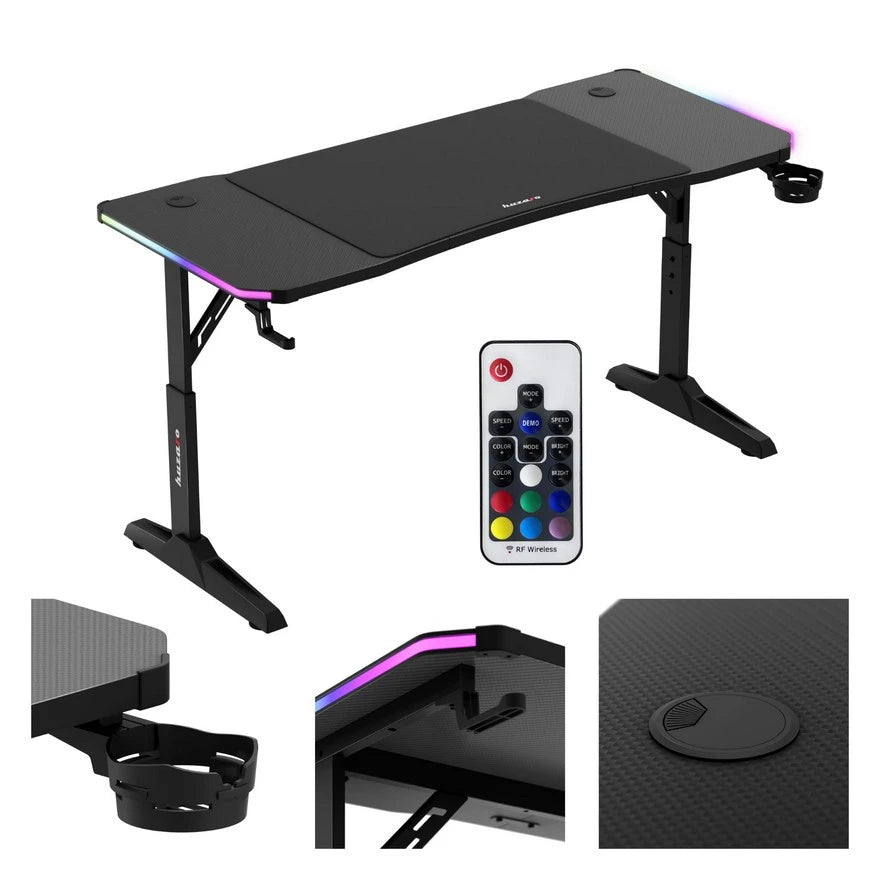 Huzaro Hero 3.6 Crni RGB Podesivi Gaming sto 140x60 cm