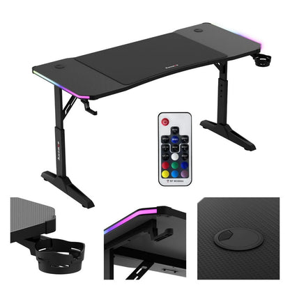 Huzaro Hero 3.6 Crni RGB Podesivi Gaming sto 140x60 cm