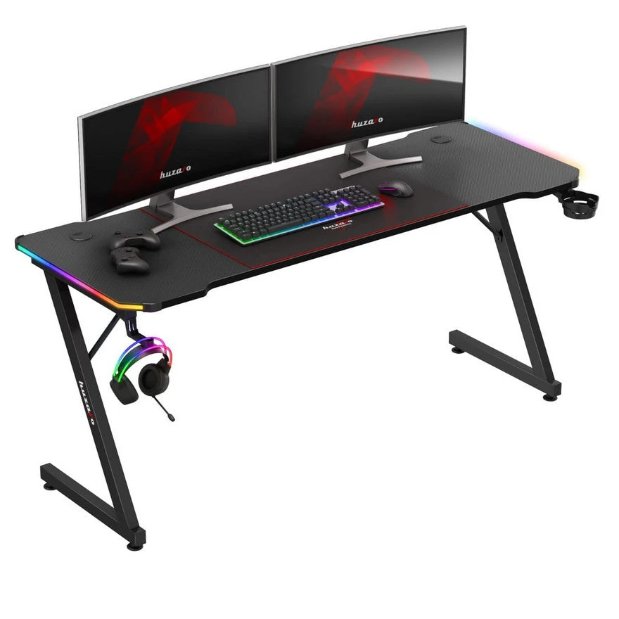 Huzaro Hero 4.8 Crni RGB Gaming sto 160x60 cm