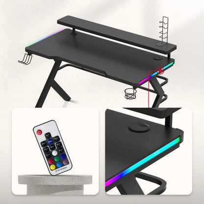 Huzaro Hero 5 RGB Crni Gaming sto 120x60x69,5 cm