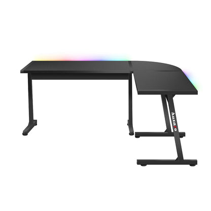 Huzaro Hero 6.0 Crni RGB Ugaoni Gaming sto 147x112 cm