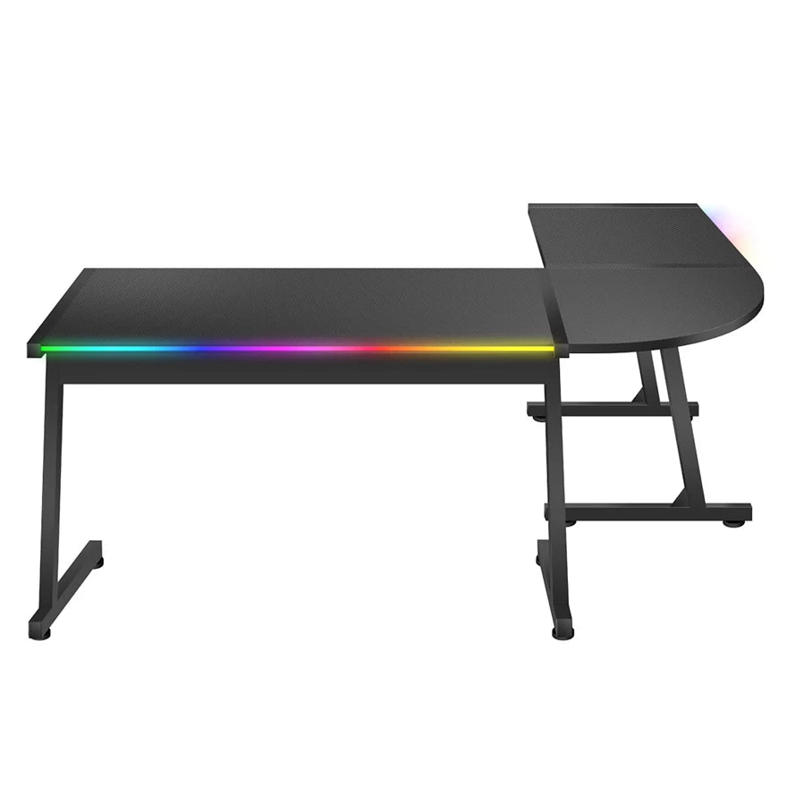 Huzaro Hero 6.0 Crni RGB Ugaoni Gaming sto 147x112 cm