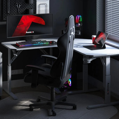Huzaro Hero 7.3 Beli Podesivi Gaming sto 140x60 cm