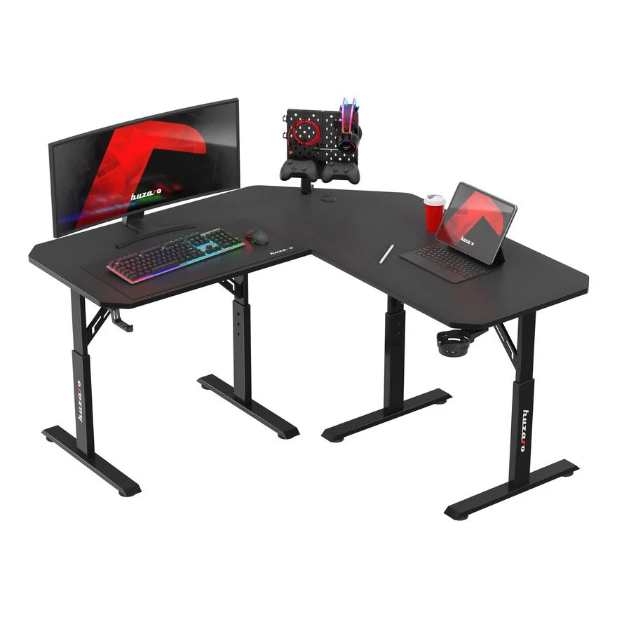Huzaro Hero 7.3 Crni Podesivi Gaming sto 140x60 cm