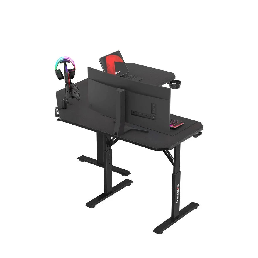 Huzaro Hero 7.3 Crni Podesivi Gaming sto 140x60 cm