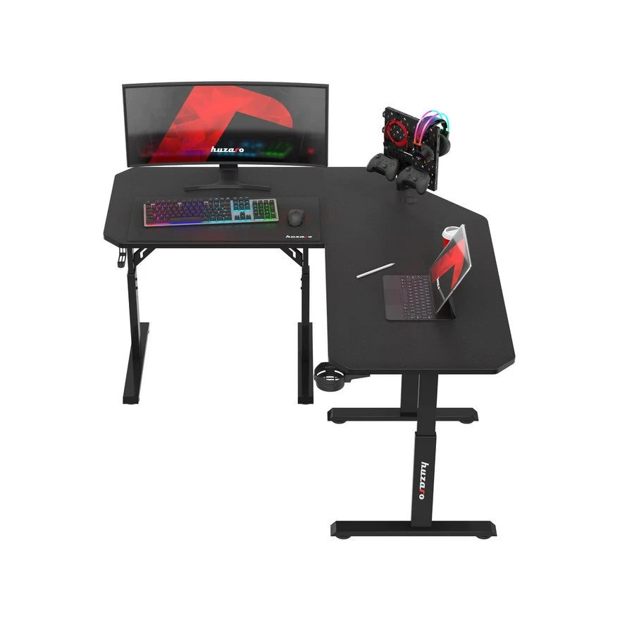 Huzaro Hero 7.3 Crni Podesivi Gaming sto 140x60 cm
