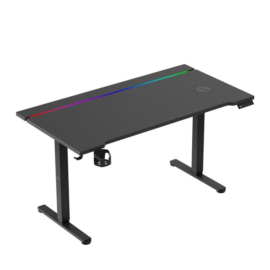 Huzaro Hero 8.7 Crni RGB Električni podesivi sto 140x70cm