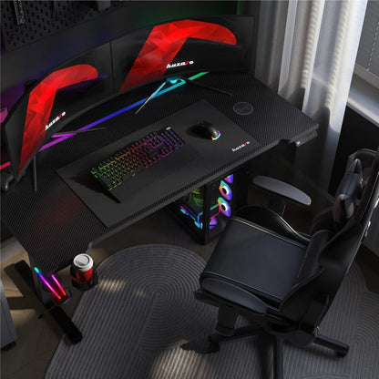 Huzaro Hero 8.7 Crni RGB Električni podesivi sto 140x70cm