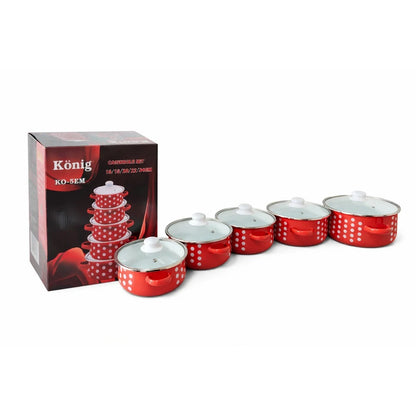 Konig Set emajliranih šerpi KO-5EM