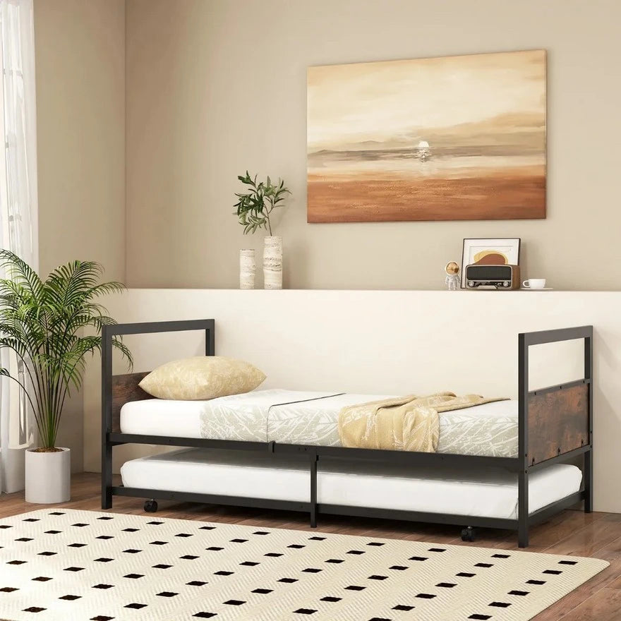 Metalni krevet samac sa pomoćnim krevetom 200x90cm