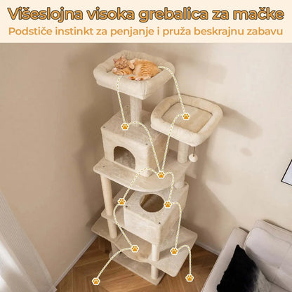 Dvorac grebalica i penjalica za mačke 205 cm