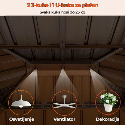 Metalni Paviljon LUX sa Zavesom 354x294cm