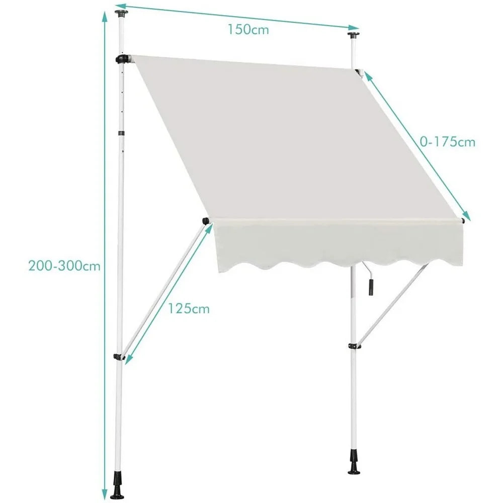 balkonska tenda 150 x 120 cm Bež